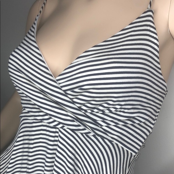 Ivory & Black Pin Stripe Baby Doll top - Picture 8 of 13